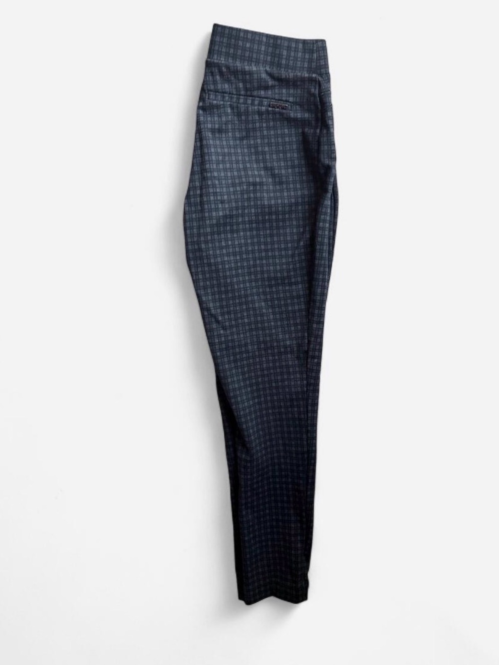 Calvin Klein Size 2 Charcoal Plaid Slim Straight Ankle Dress Pants Stretch - Picture 4 of 4